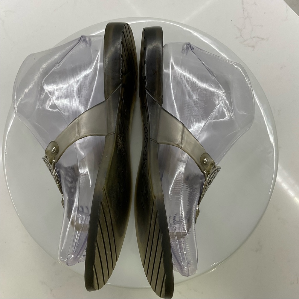 Coach Clear gray Jelly Flip Flops Size 5 - 8 - Picture 10 of 12